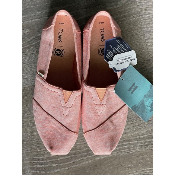 TOMS Women's Classic Alpargata Flat Apricot Repreve Melange Knit US 6.5M - Picture 3 of 8